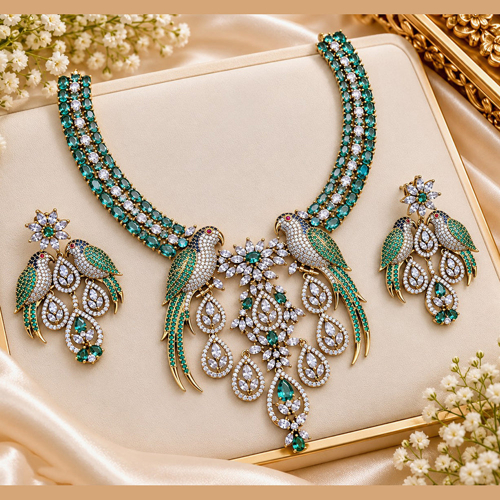 NAFJ Royal American Daimond Bird Necklace Set