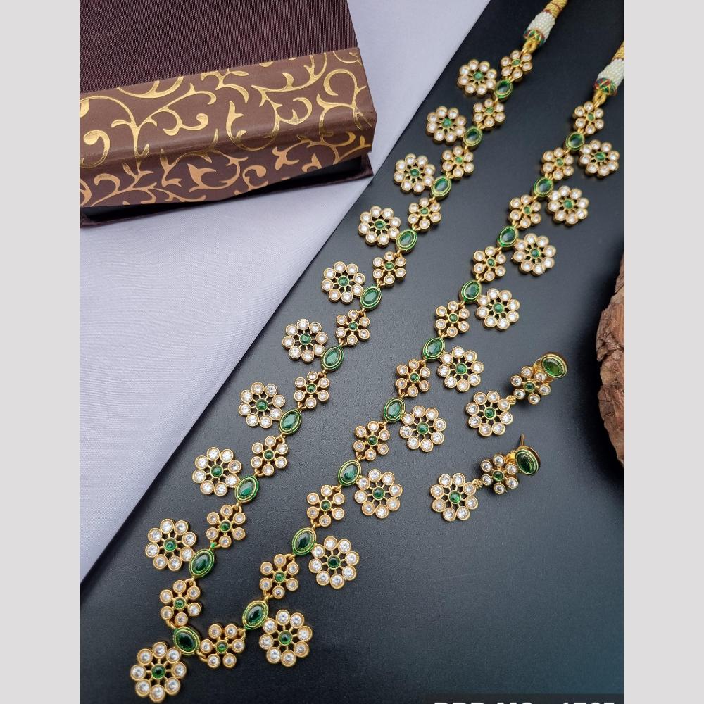 Reet Revaz Classic Glamour Pota And Crystal Bold And Beautiful Long Necklace Set