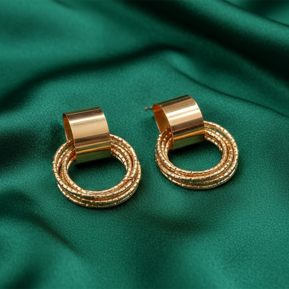 Urthn Stylish Gold Plated Earrings (Pack Of 6)