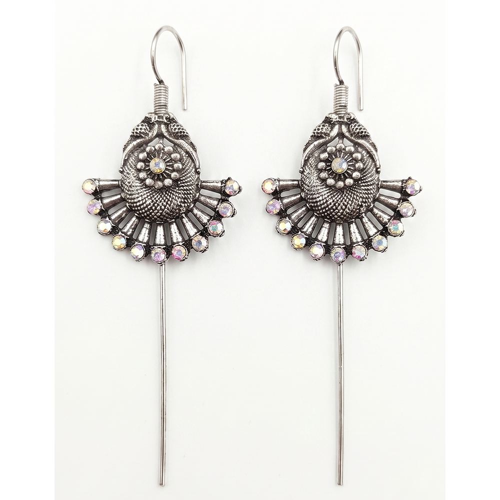 Urthn Oxidised Plated Austrian Stone Earcuff(Pack of 6)