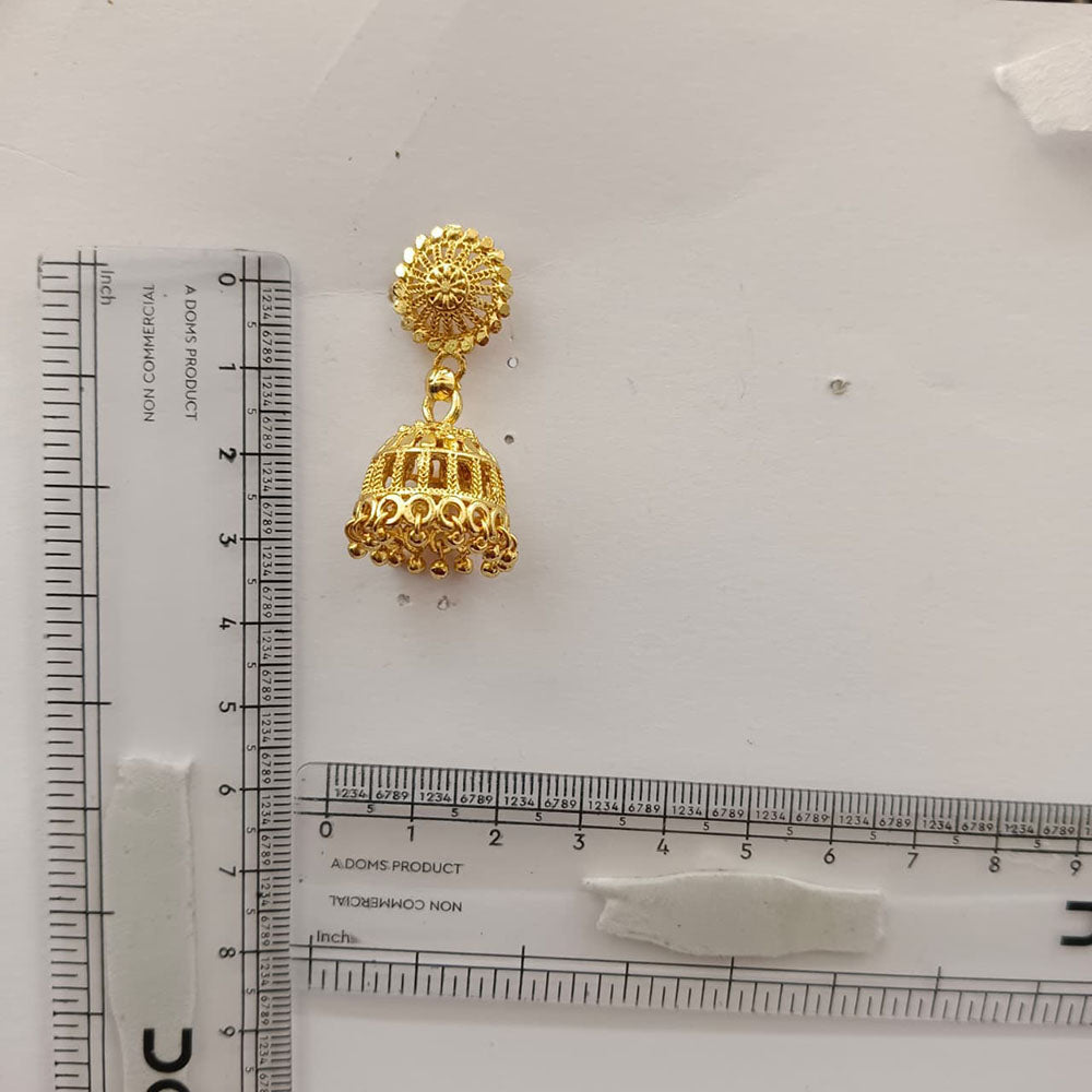 Urthn Beautiful Gold Plated Jhumka Earrings for Women | Designer Ethnic Jewellery for Festive Looks( Pack of 6)