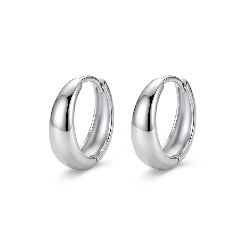 Urthn Silver Plated Stud Mens Bali (1 Piar)(Pack of 6)