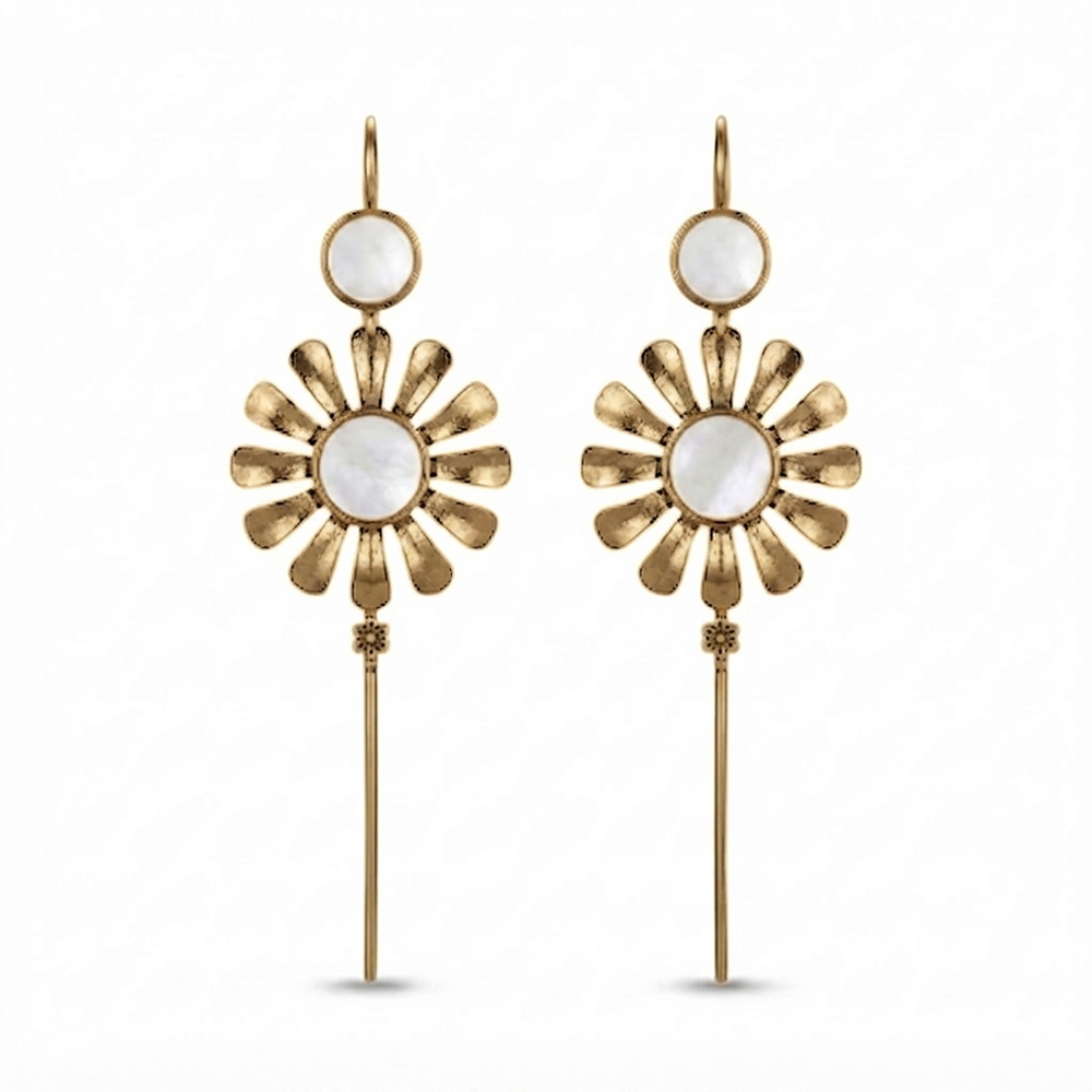 Urthn Gold Plated Floral Ear cuff(Pack of 6)