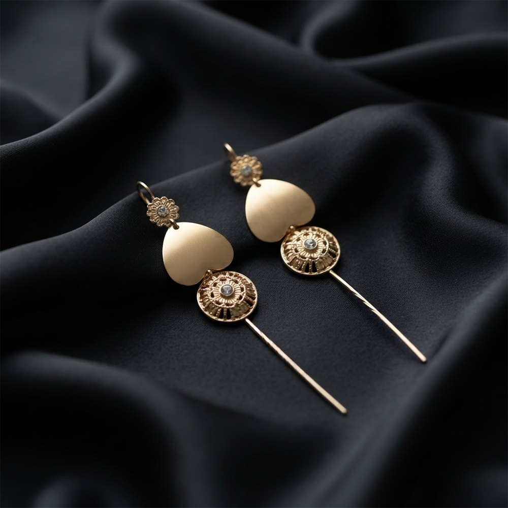 Urthn Gold Plated Heart Shape Ear cuff(Pack of 6)