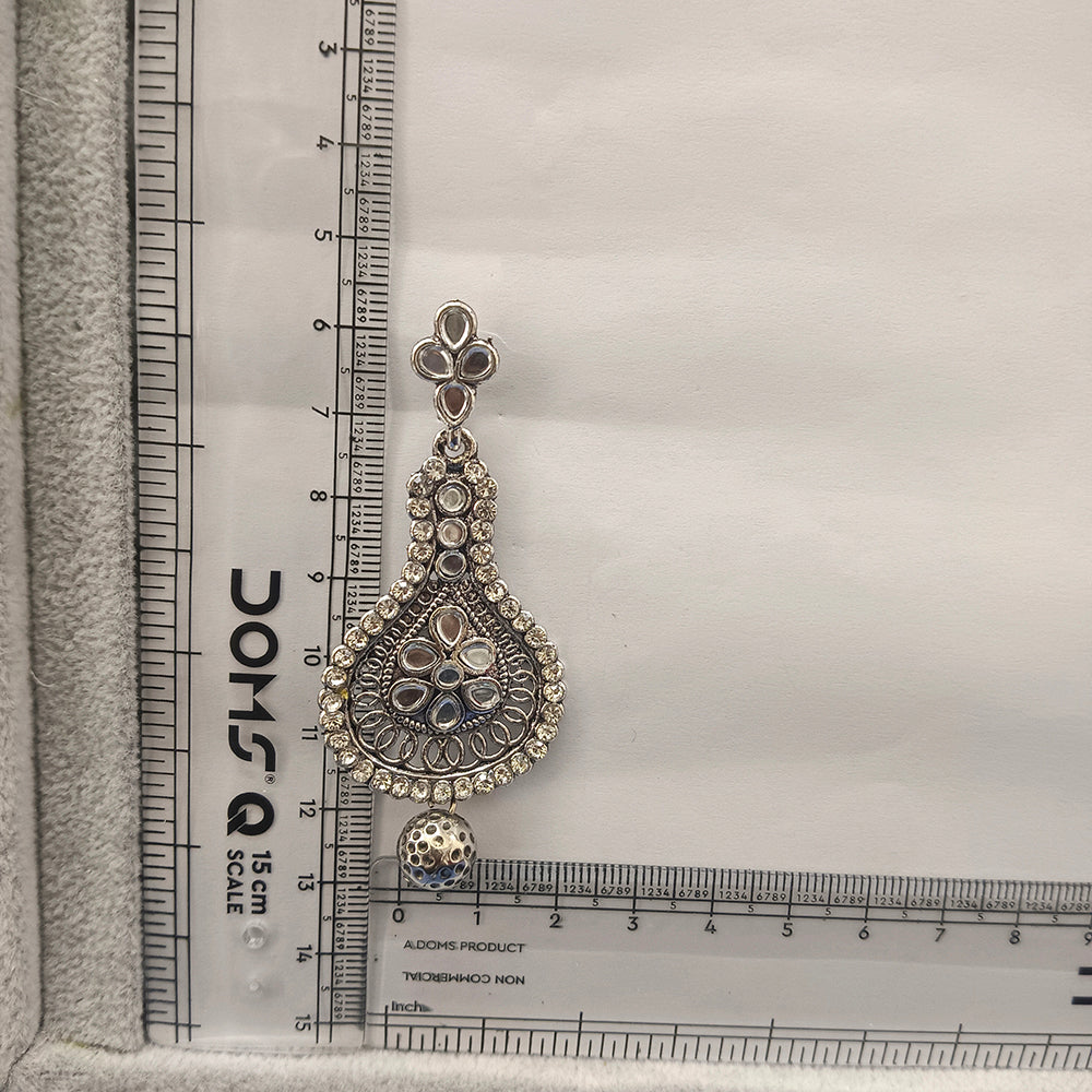 Urthn Fashion Oxidised with Mirror Dangler Earrings for Women(Pack of 3)