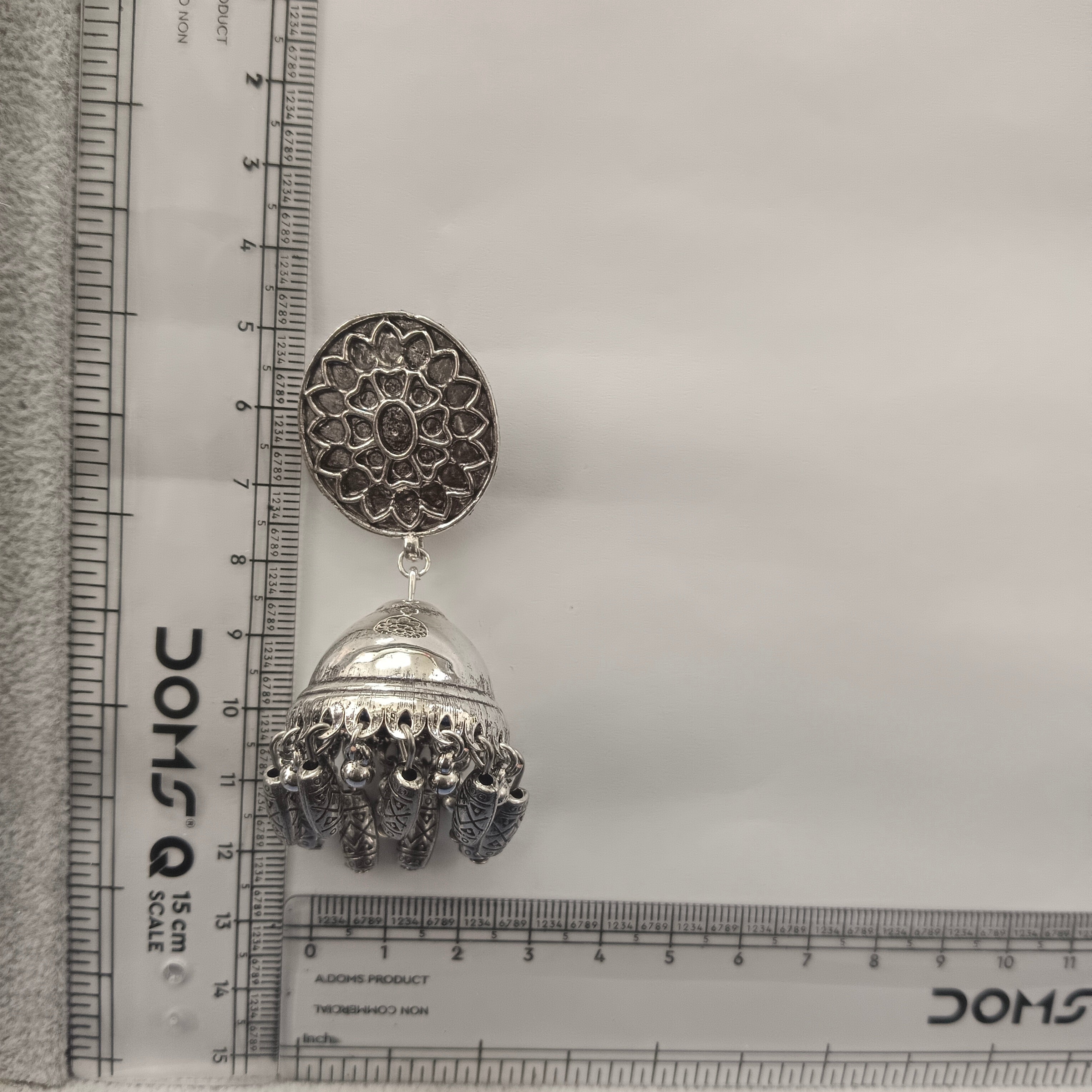 Urthn traditional oxidized silver jhumka earrings for Girls & Women(Pack of 3)