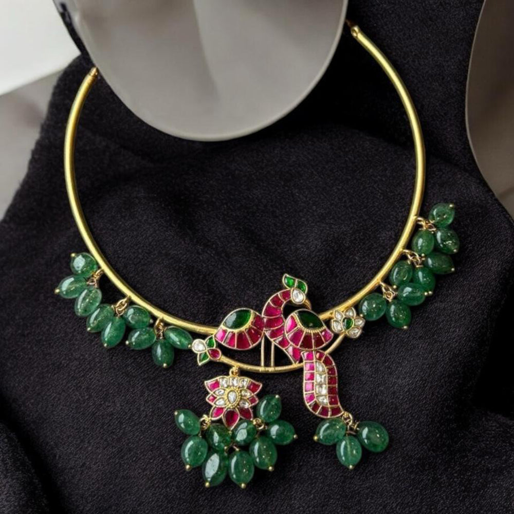 Sona Covering Glimmer Grace Elegant Pota Stone And Beads Necklace Set