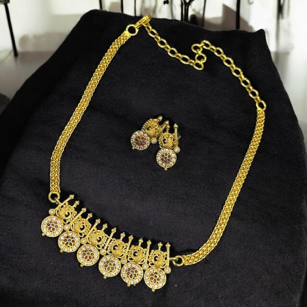 Sona Covering Glamorous Pota Stone And Austrian Stone Necklace Set