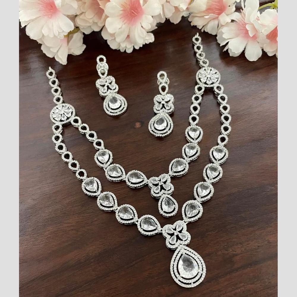 Sona Covering Fashion American Diamond Necklace Set