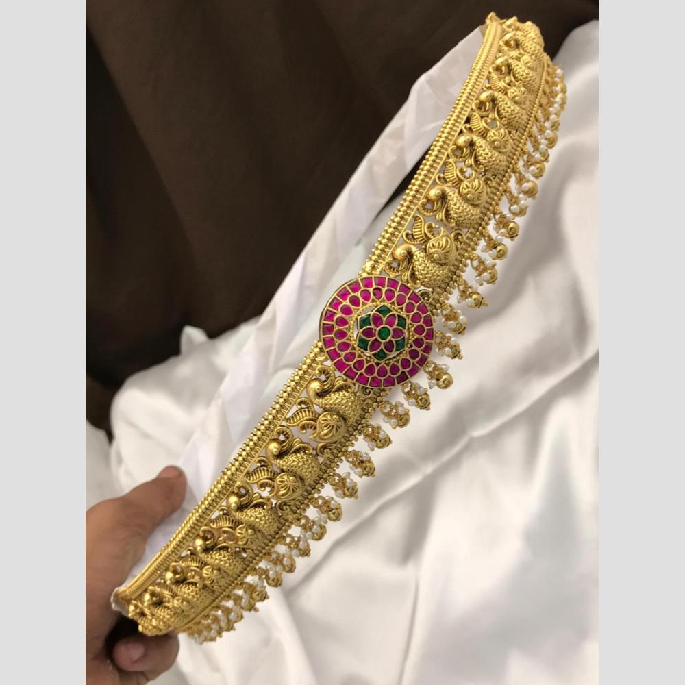 Sona Covering Classic Pota Stone Jadau Chain Kamarbandh