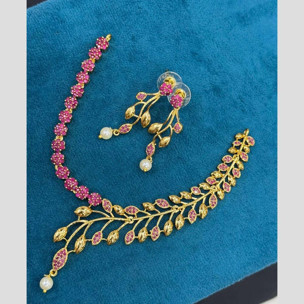 Sona Covering Glamorous Austrian Stone And Pearl Necklace Set