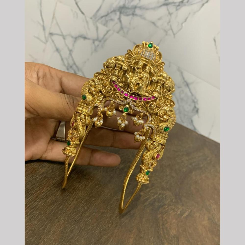 Sona Covering Ethnic Pota Stone And Pearl Temple Hair Accessory