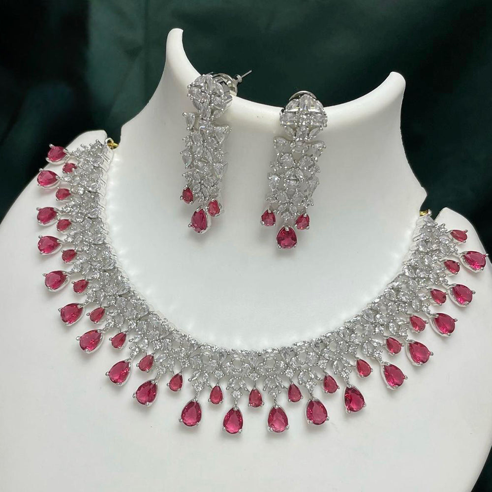 Sona Covering Designer American Daimond Necklace Set