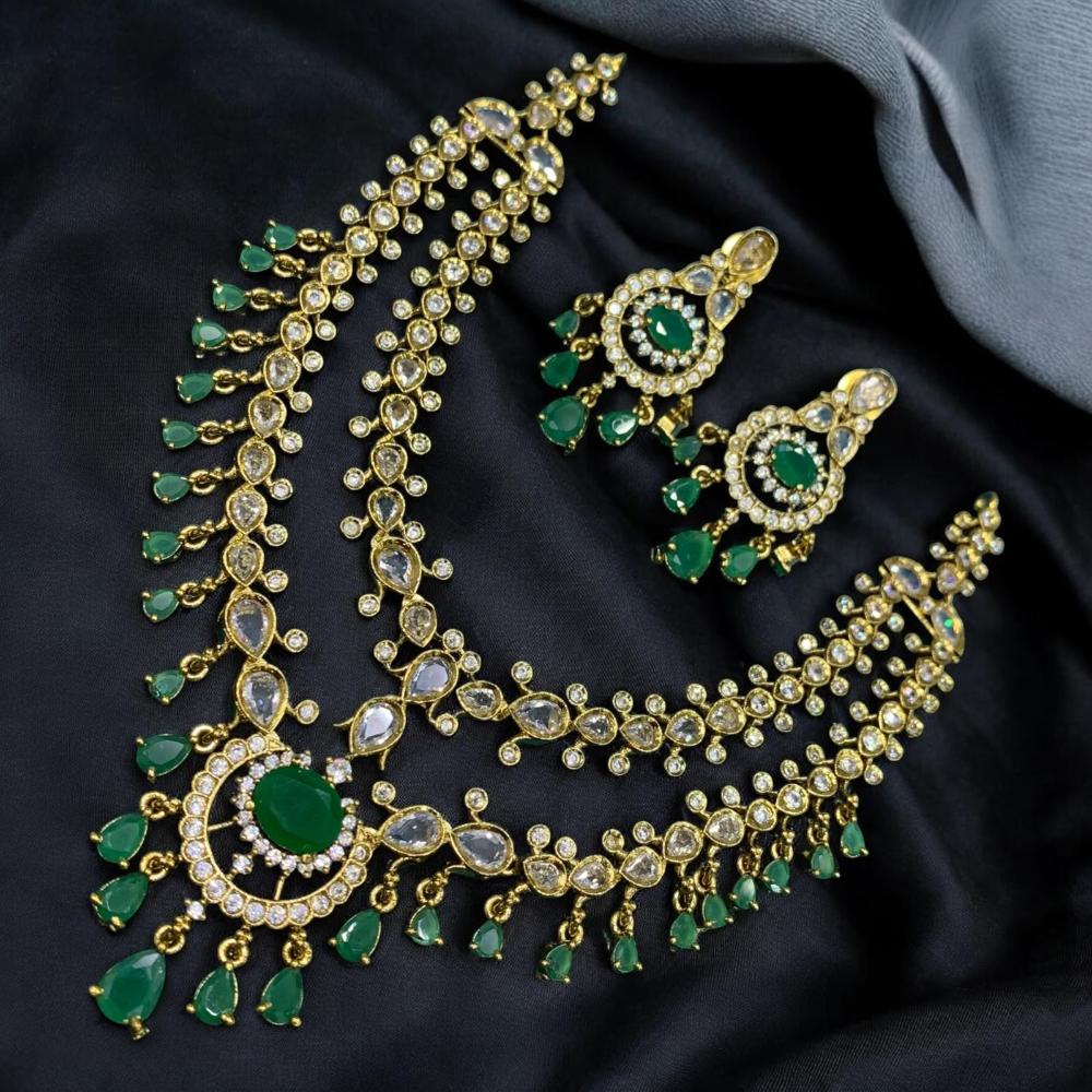 Sona Covering Designer American Daimond Necklace Set