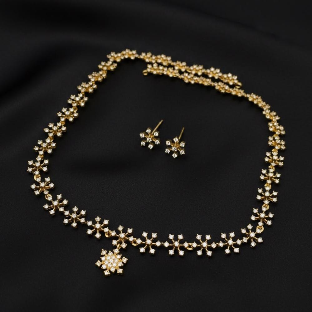 Sona Covering Glamorous Austrian Stone Long Necklace Set