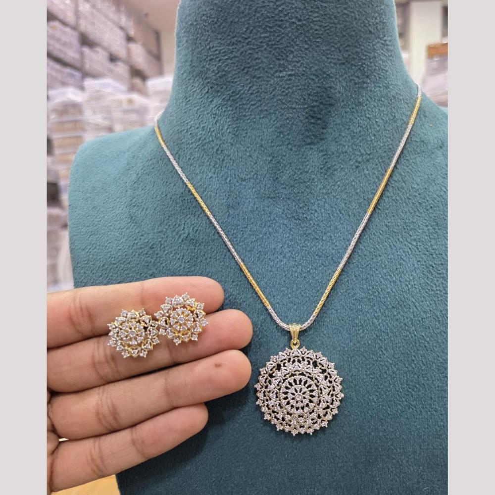 Sona Covering Delicate Austrian Stone Chain Pendant Set For Women