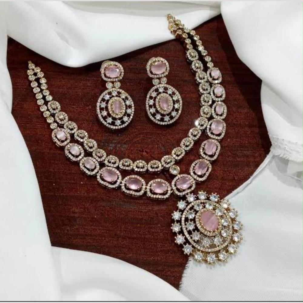 Sona Covering American Diamond Necklace Set