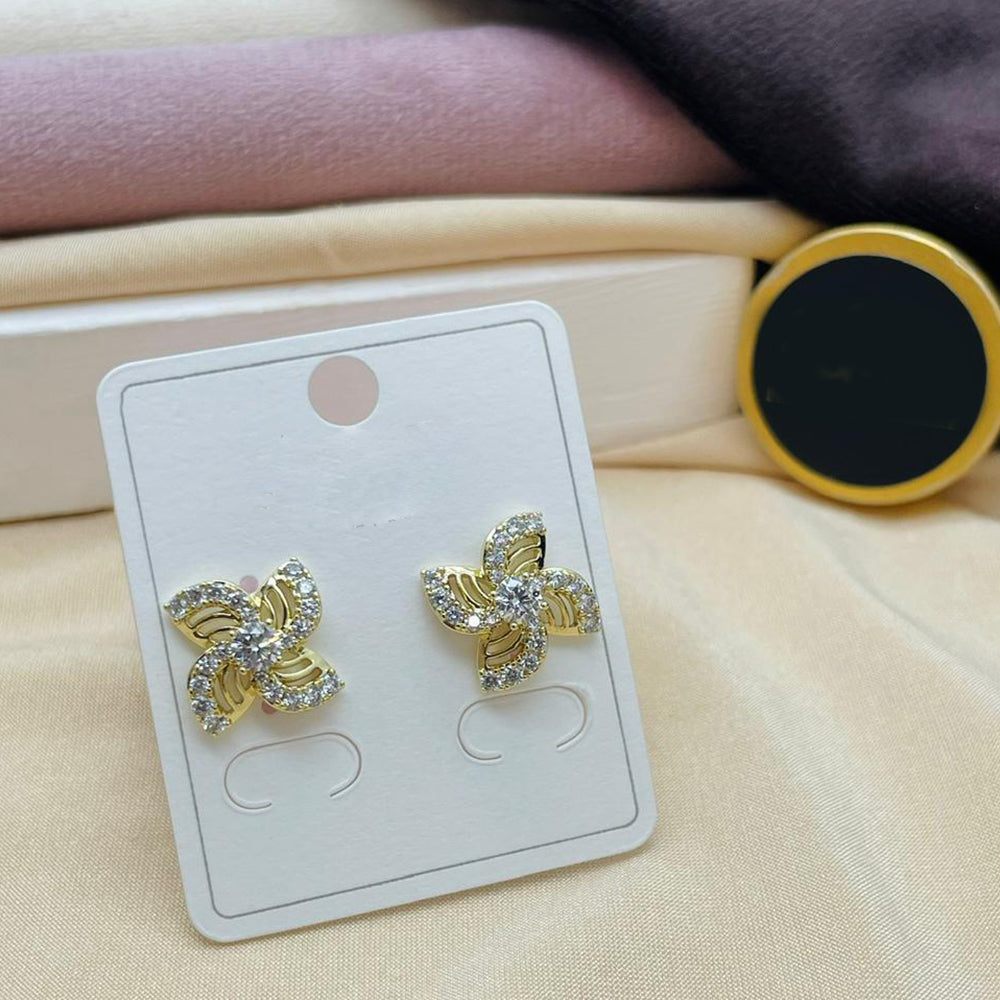 Klitz Stylish Stainless Steel Austrian Stone Studs Earrings