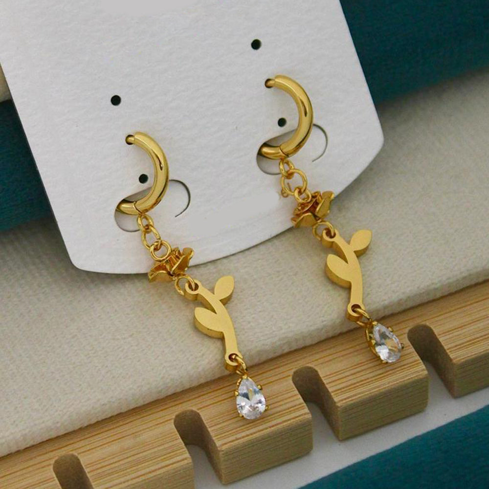 Klitz Elegant Crystal Stone Dangler Earrings for Women (Pack of 12)
