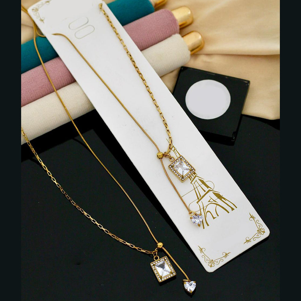 Klitz Premium Jewellery Crystal Stone Accent Necklace (Pack of 12)