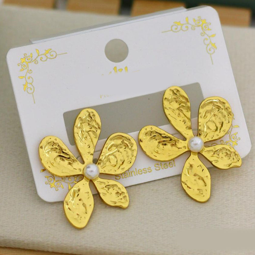 Klitz Premium Flower Shape Studs Earrings (Pack of 12)