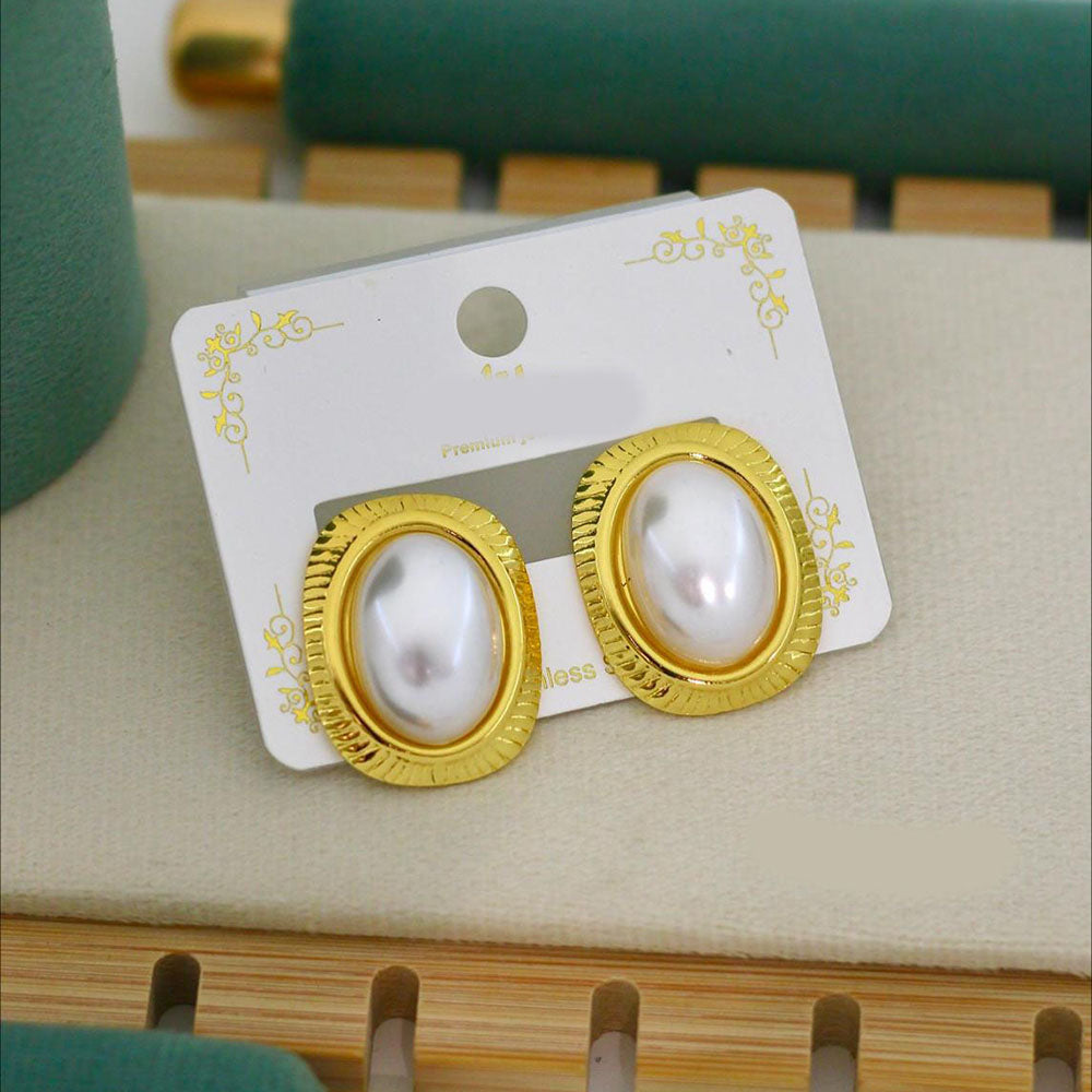 Klitz Premium Oval Shape Studs Earrings (Pack of 12)