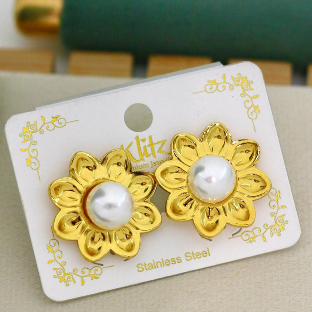 Klitz Premium Flower Shape Studs Earrings (Pack of 12)