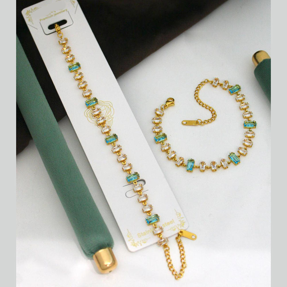Klitz Elegant & Trendy Crystal Stone Designer Elegant Bracelet (Pack of 12)