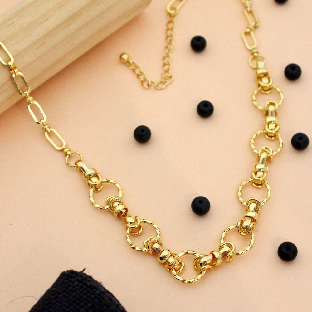 Klitz Premium Designer Stainless Steel Link Necklace (Pack of 12)