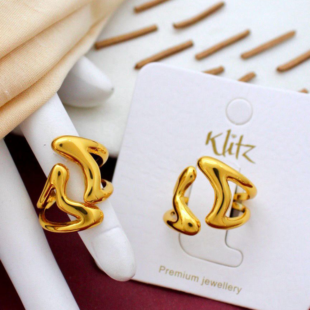 Klitz Beautiful Abstract Stainless Steel Ring