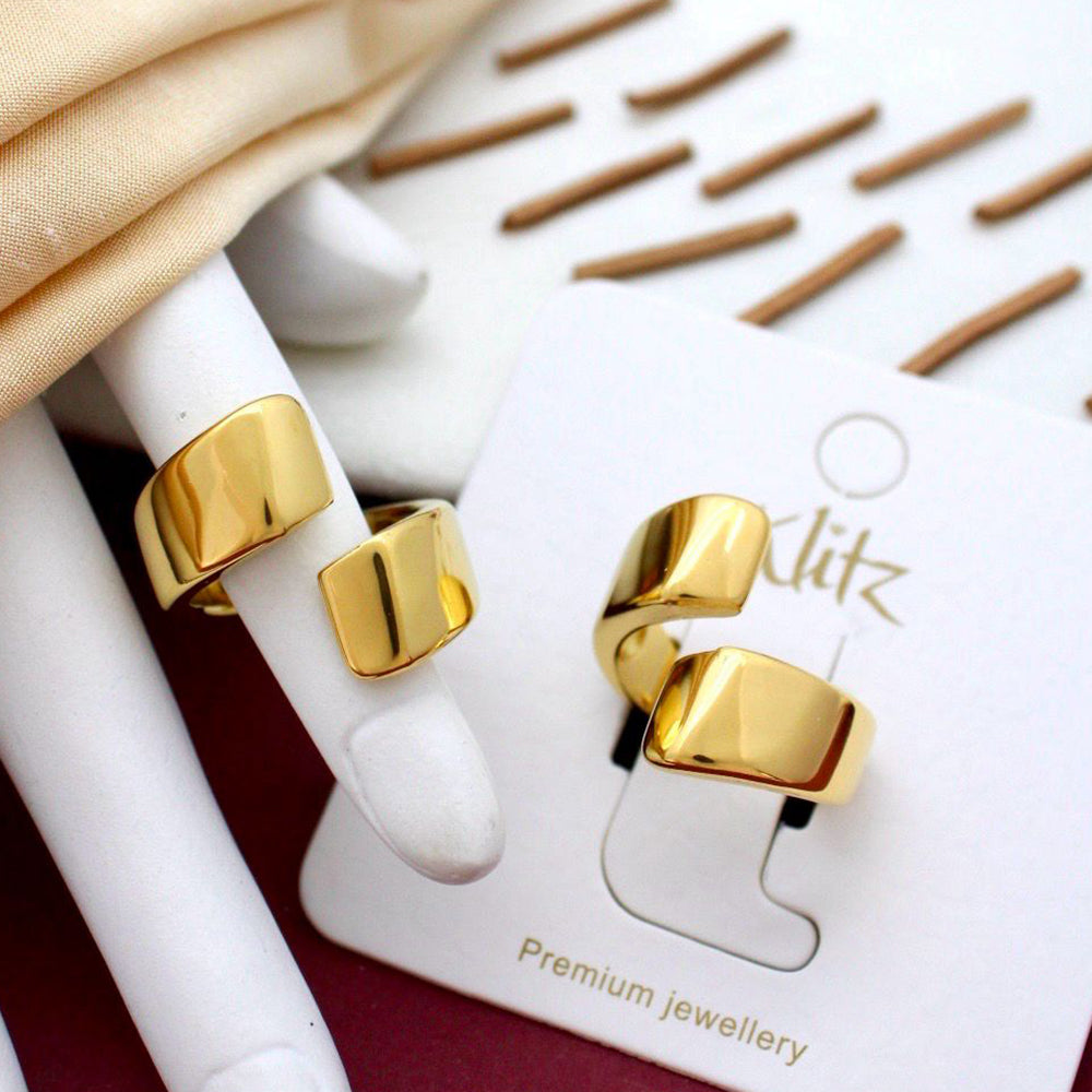 Klitz Beautiful Abstract Stainless Steel Ring