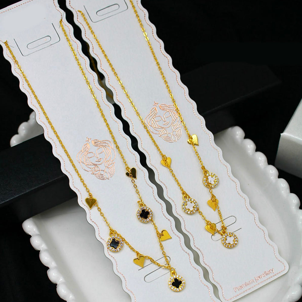 Klitz Premium Stainless Steel Chain Necklace (Set of 12)