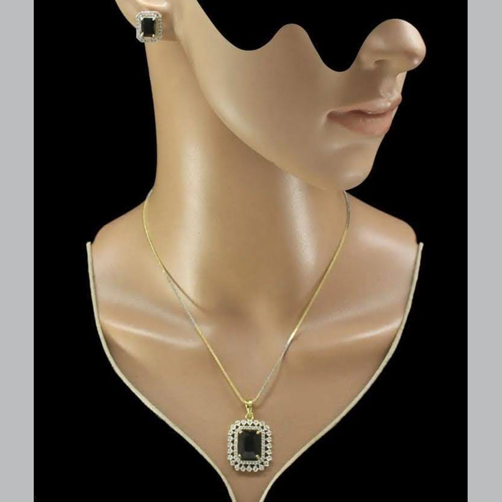 Dhirish International Austrian Stone Chain Pendant Set