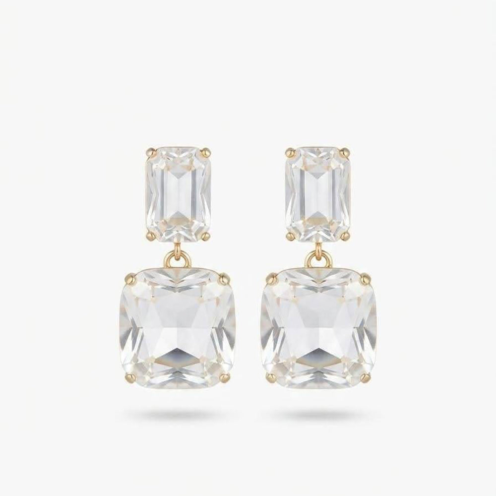 Dhirish International Party Wear Crystal Stone Stud Earrings
