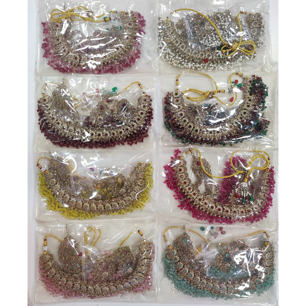 Tanish Art Jewellery Shimmering Crystal And Pearl Necklace Set