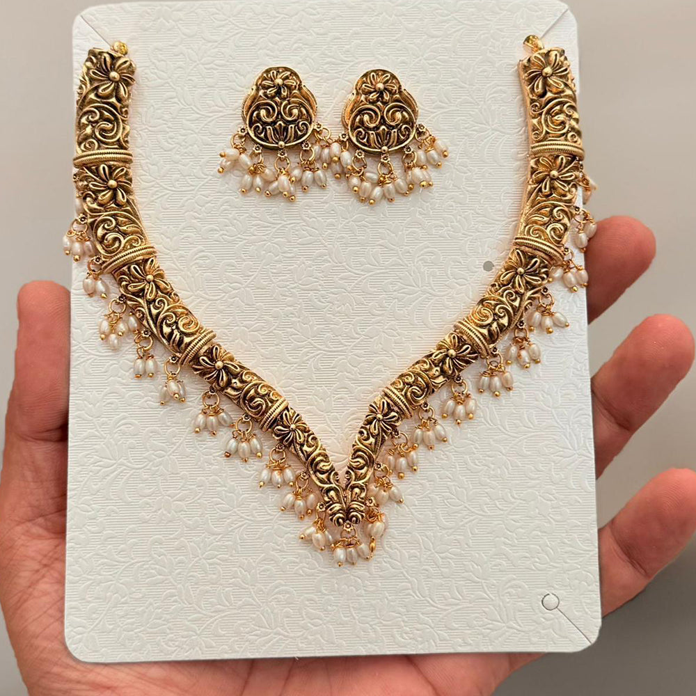 Tanish Art Jewellery Party Wear Pearl Necklace Set