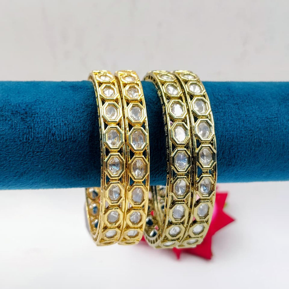 Tanish Art Jewellery Exquisite Polki Kundan Stone Bangles Set