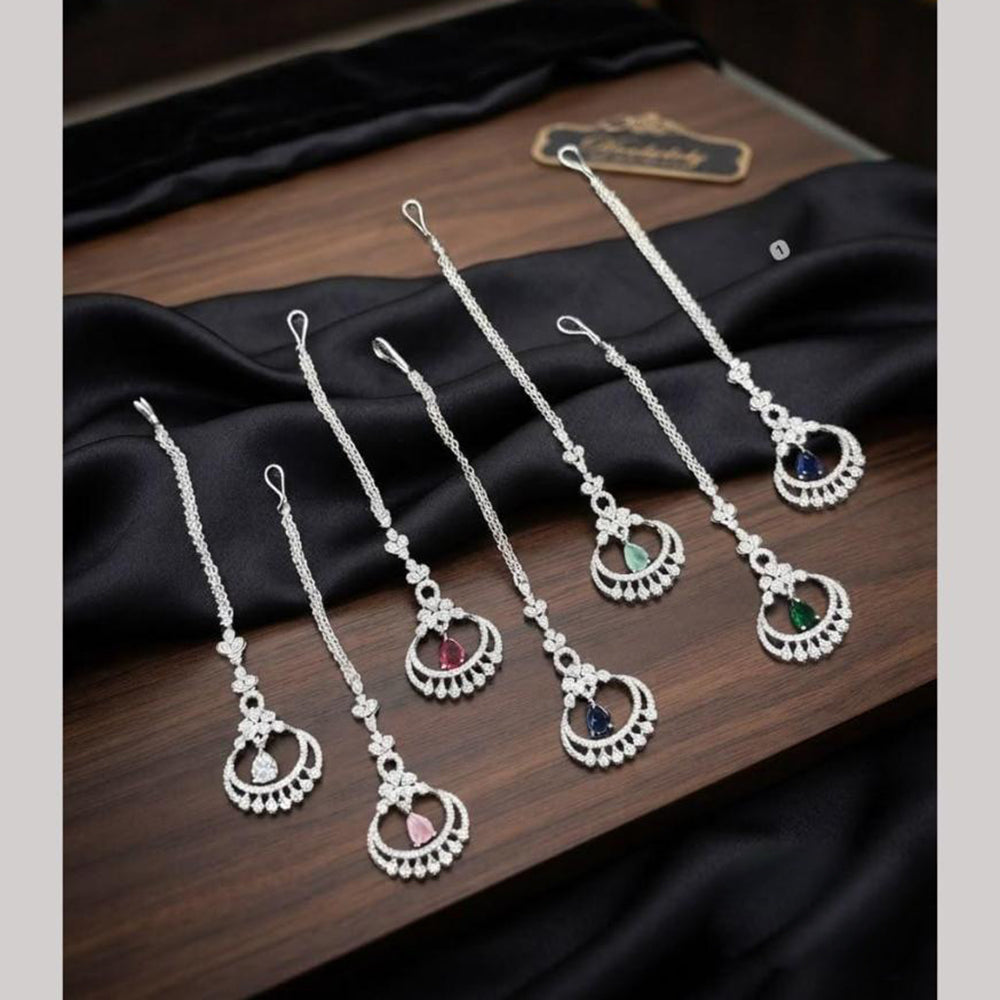 Tanish Art Jewellery Luxury American Diamond Ethnic Maangtikka