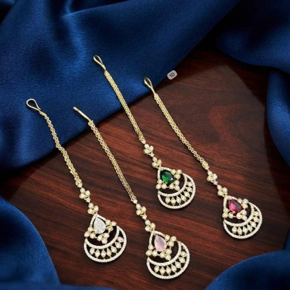 Tanish Art Jewellery Luxury American Diamond Ethnic Maangtikka