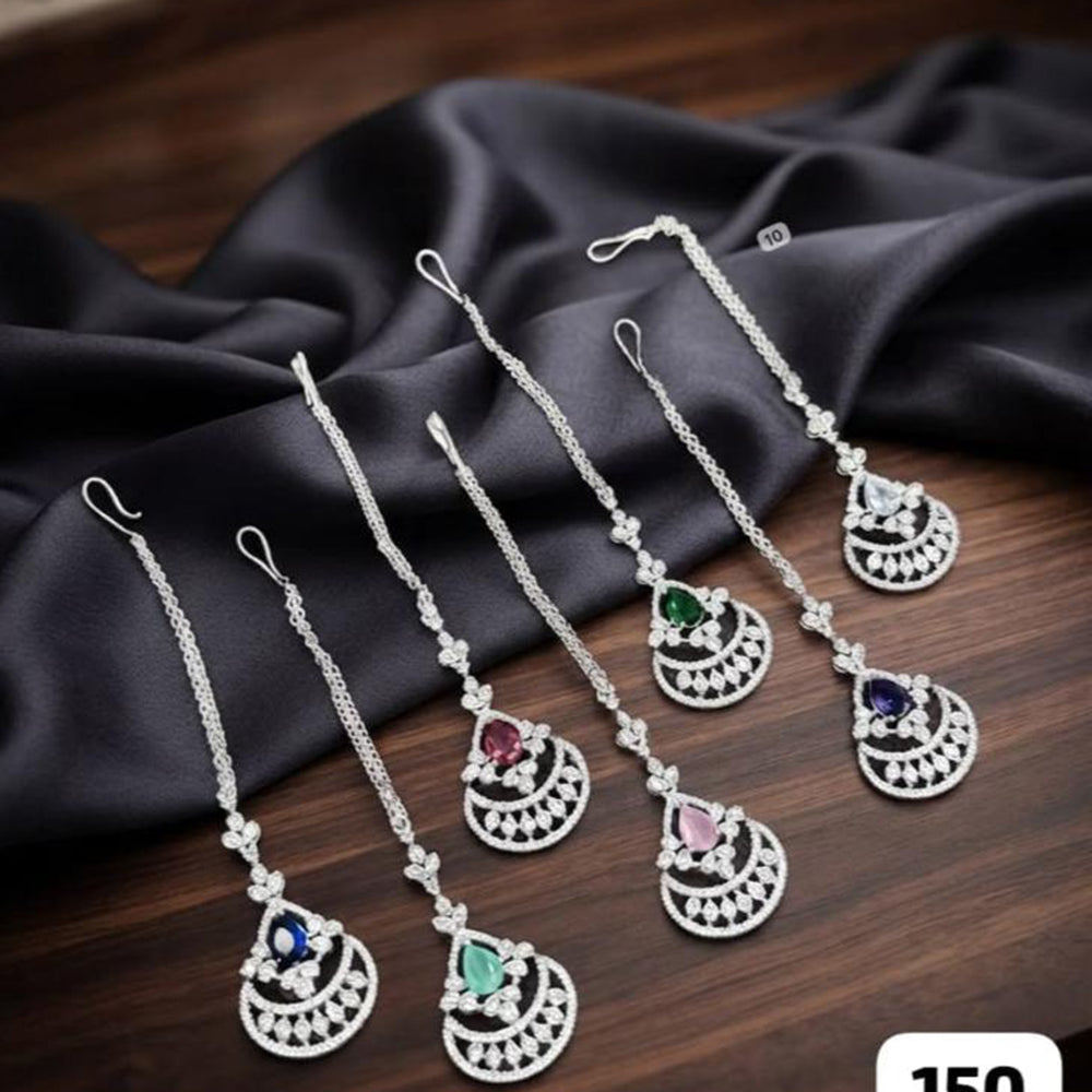 Tanish Art Jewellery Luxury American Diamond Ethnic Maangtikka