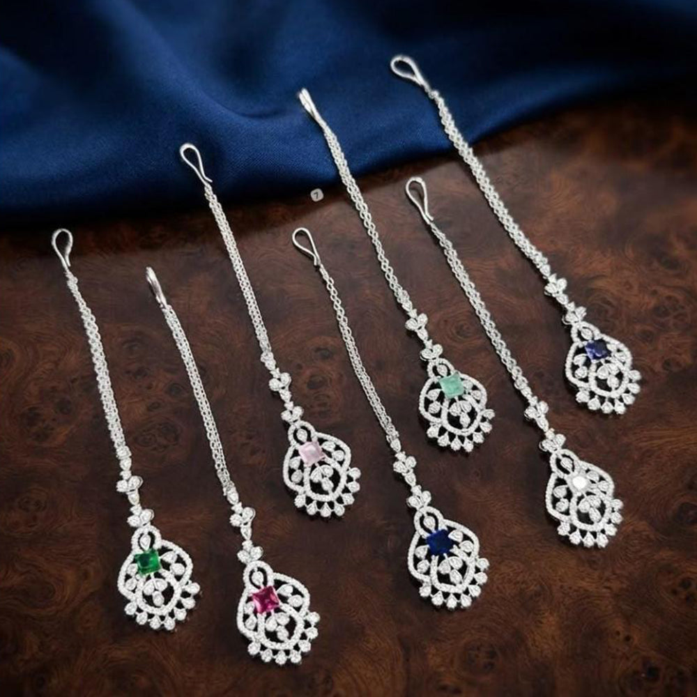 Tanish Art Jewellery Luxury American Diamond Ethnic Maangtikka