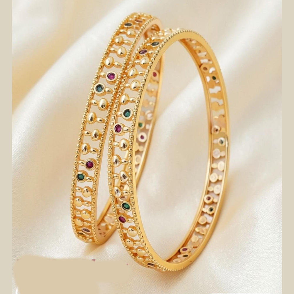 Tanish Art Jewellery Graceful Pota Stone Traditional Bangles Set