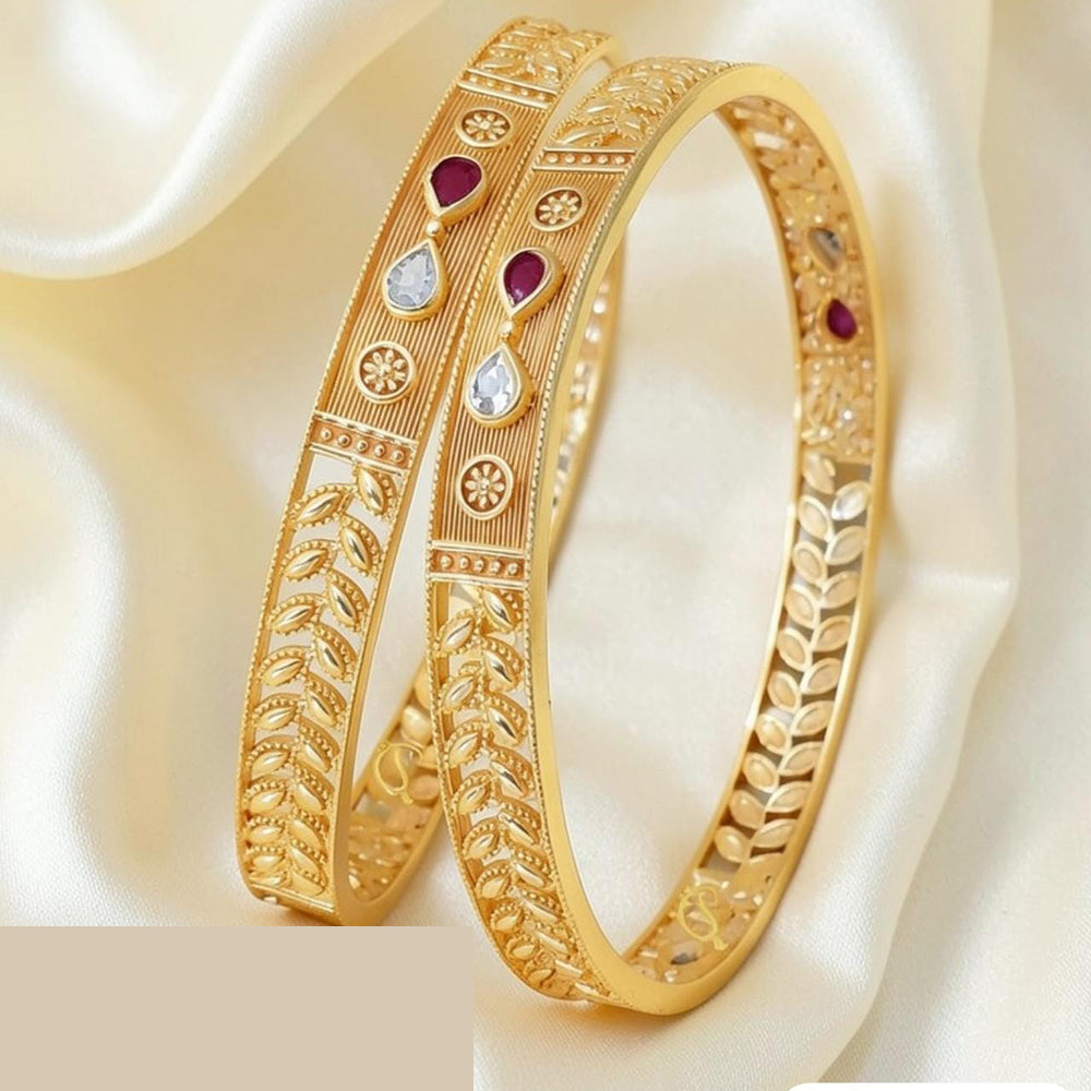 Tanish Art Jewellery Graceful Pota Stone Traditional Bangles Set