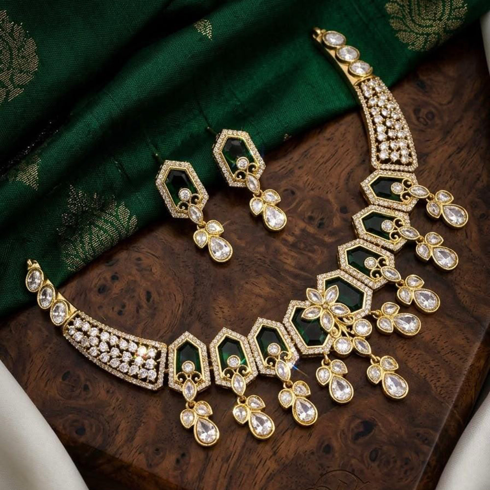 Tanish Art Jewellery Designer American Daimond Necklace Set