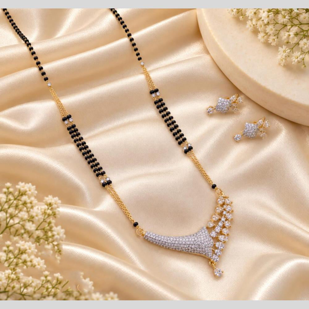 Tanish Art Jewellery Elegant Austrian Stone And Beads Mangalsutra Set