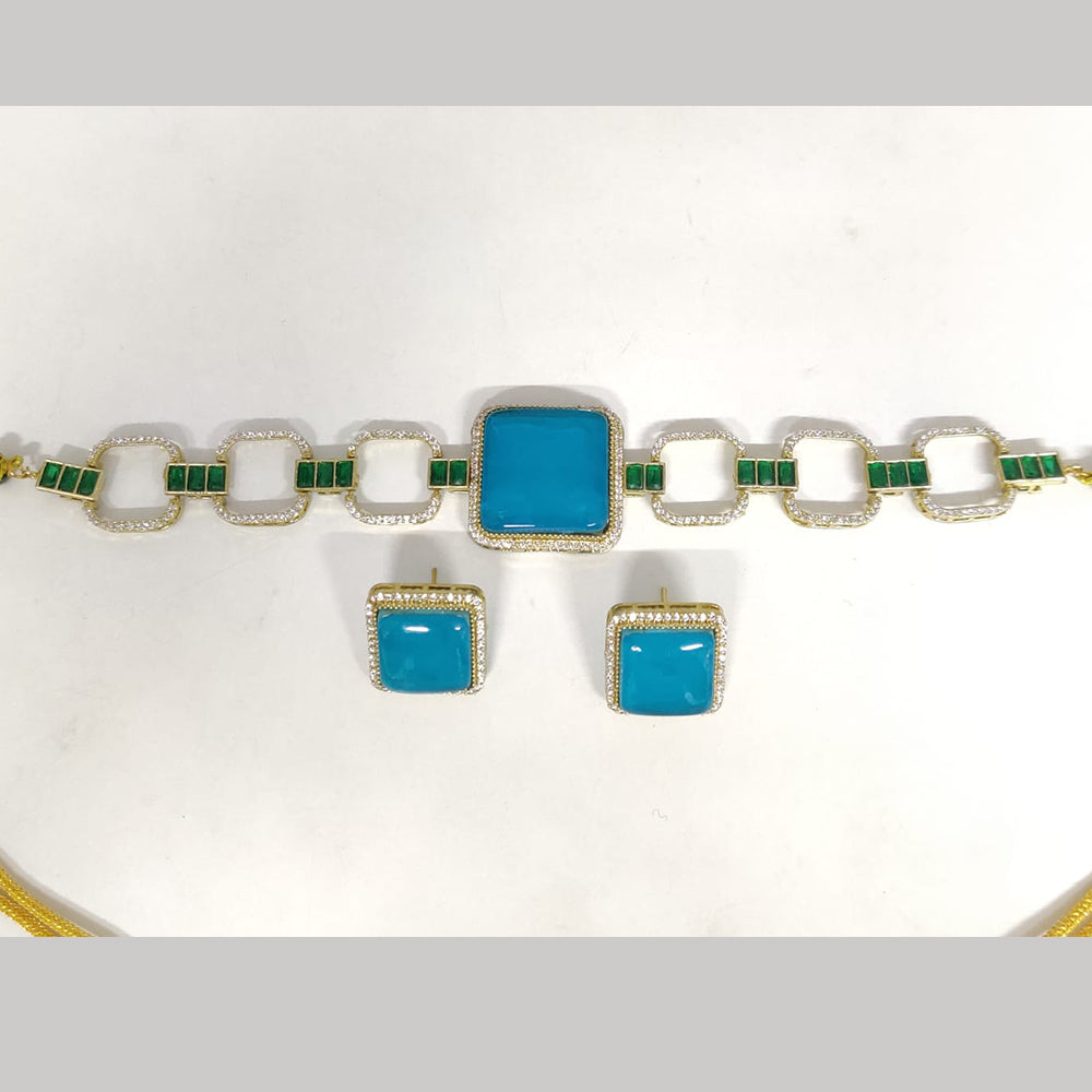 ZF Collection Royal Pota Stone Choker Necklace Set