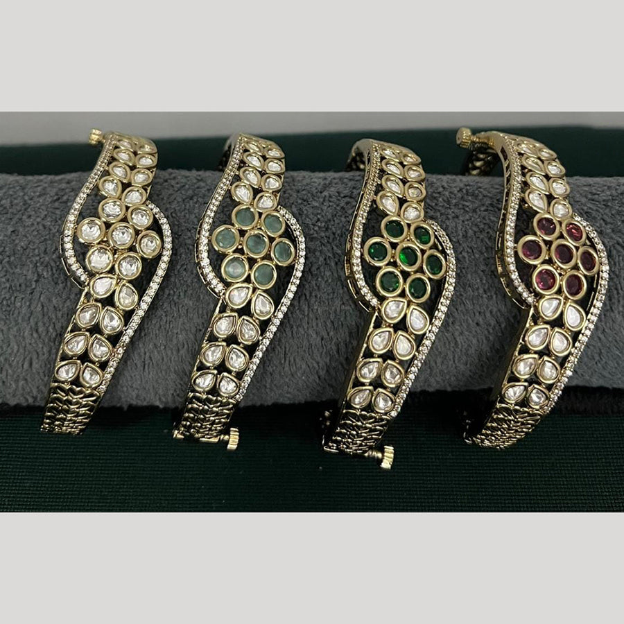 ZF Collection Designer Polki Kundan Stone Bracelet