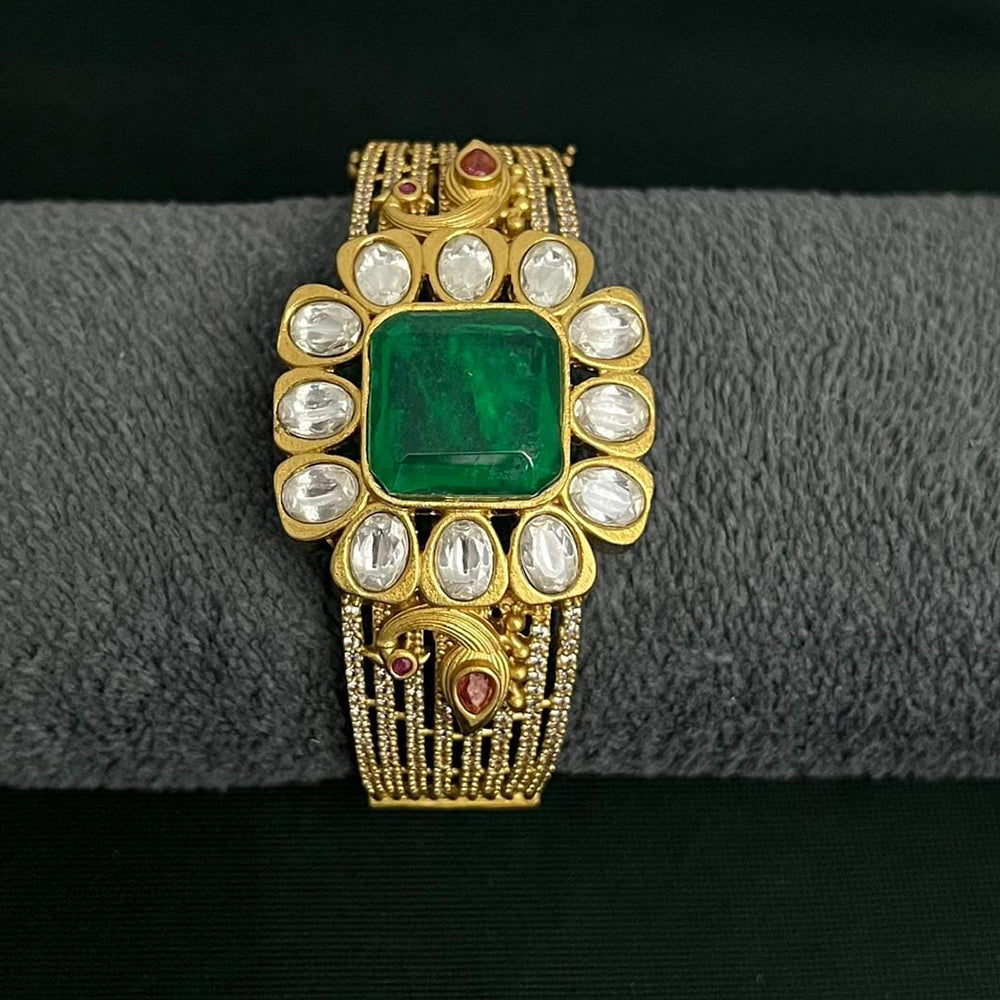 ZF Collection Designer Polki Kundan Stone Bracelet