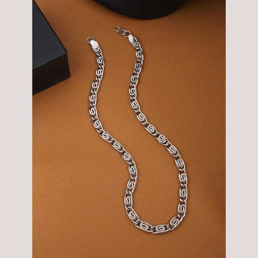 Viraasi Classic Silver Plated Chain For Men