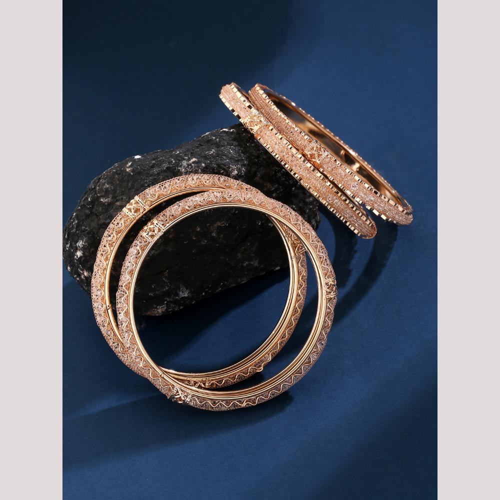 Viraasi Sparkling Austrian Stone Bangles Set for Women